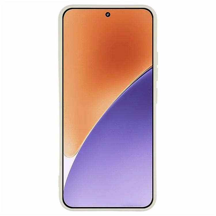 Funda de teléfono WANLONFENG RB2 Series para Xiaomi 15, de TPU suave con protector de pantalla - Blanco