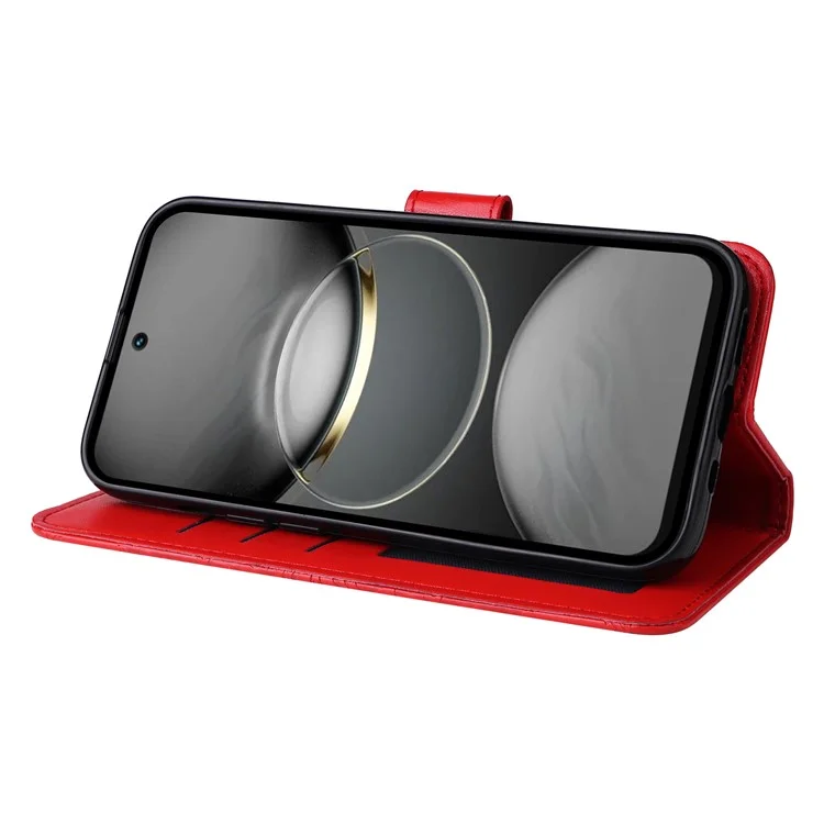 Custodia in pelle con stampa a girasole per TECNO Spark 30 Pro 4G - Rosso
