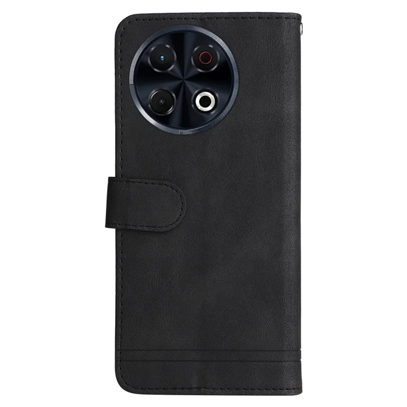 Funda de cuero con toque suave y diseño de árbol para TECNO Spark 30 Pro 4G, compatible con 4G - Negro