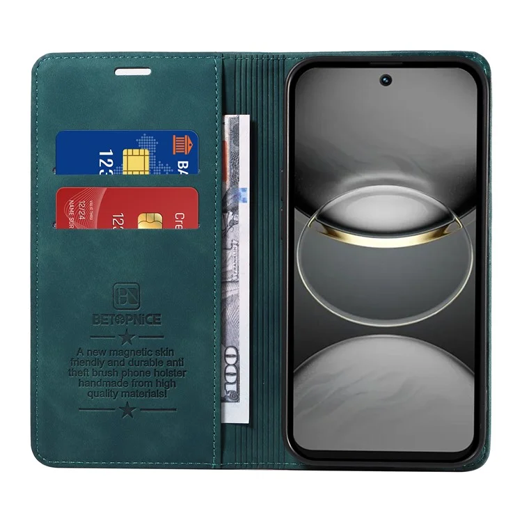 BETOPNICE 003 Чехол-книжка для TECNO Spark 30 Pro 4G, кожаный чехол для телефона со стендом - Зеленый