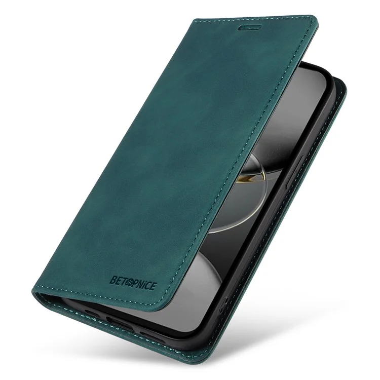 BETOPNICE 003 Чехол-книжка для TECNO Spark 30 Pro 4G, кожаный чехол для телефона со стендом - Зеленый