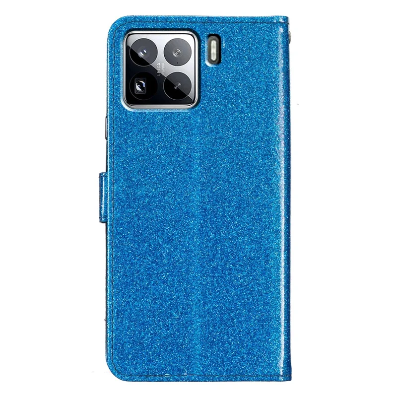 For Xiaomi 15 Wallet Case Glitter Anti-Scratch Leather Phone Cover Stand - Blue