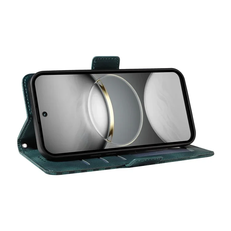 Custodia in pelle PU per TECNO Spark 30 4G, cover per telefono con motivo a rombi e stelle - Verde