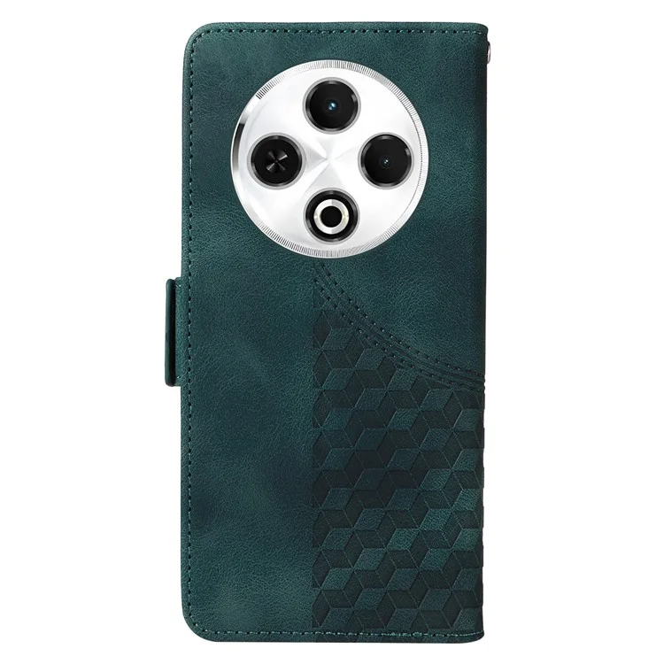 Custodia in pelle PU per TECNO Spark 30 4G, cover per telefono con motivo a rombi e stelle - Verde