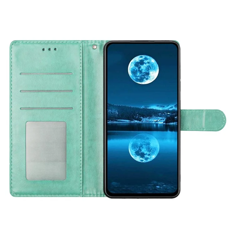 Чехол-книжка из кожи для Xiaomi 15 Pro со встроенной подставкой и ремешком - зеленый