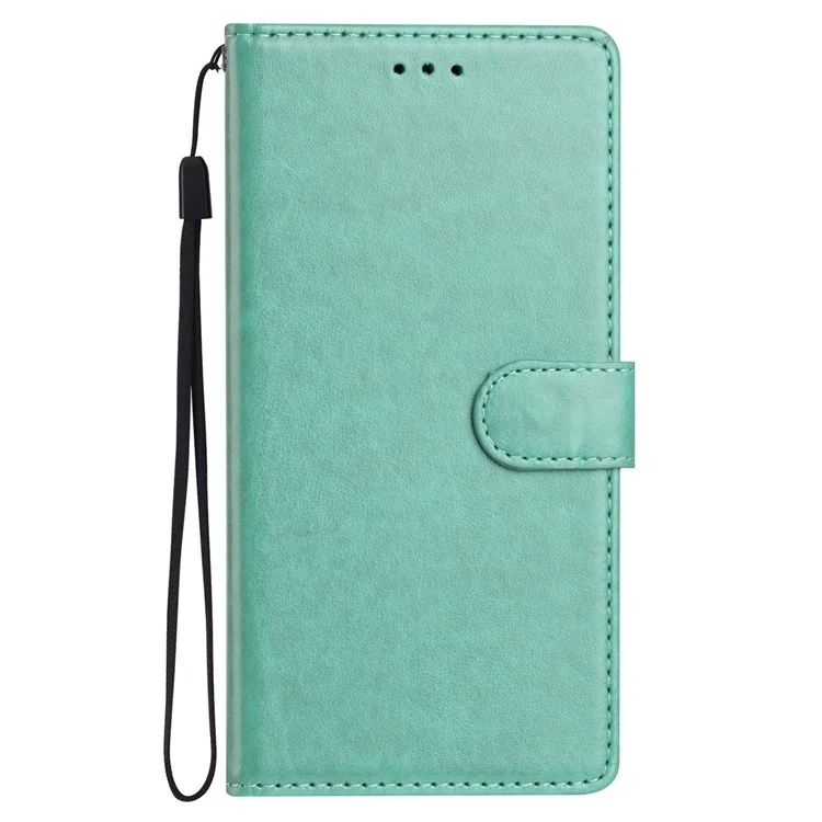 Чехол-книжка из кожи для Xiaomi 15 Pro со встроенной подставкой и ремешком - зеленый