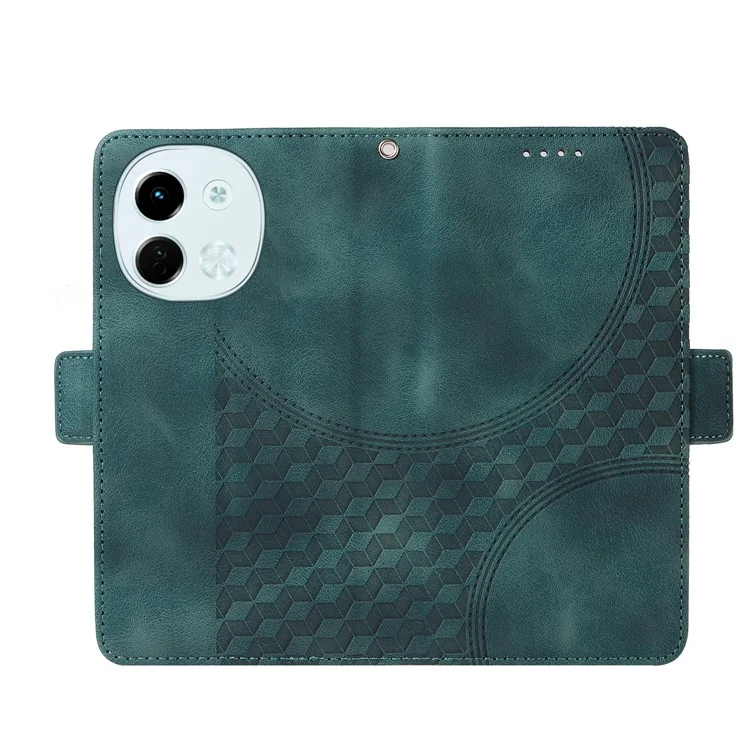 For TECNO Spark 30 5G / Pova 6 Neo 5G Case PU Leather Phone Cover Rhombus Starry Imprinted - Green