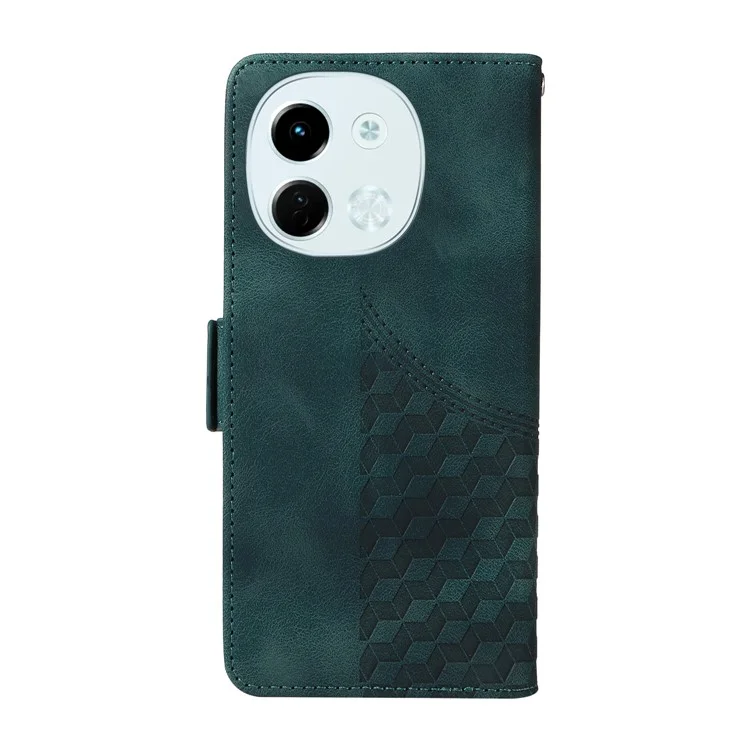 For TECNO Spark 30 5G / Pova 6 Neo 5G Case PU Leather Phone Cover Rhombus Starry Imprinted - Green