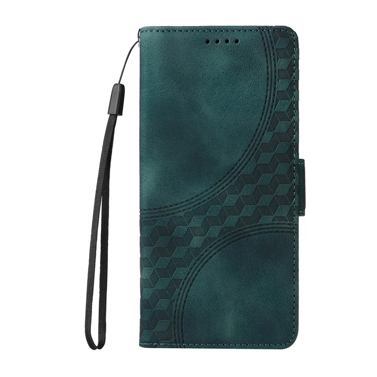 For TECNO Spark 30 5G / Pova 6 Neo 5G Case PU Leather Phone Cover Rhombus Starry Imprinted - Green