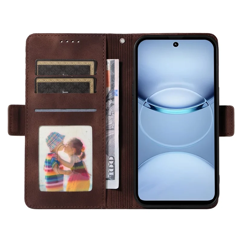 For TECNO Spark 30 5G / Pova 6 Neo 5G Case PU Leather Phone Cover Rhombus Starry Imprinted - Brown