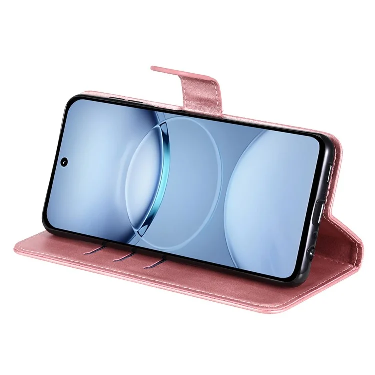 Capa de telefone de couro PU com textura de bezerro e zíper para TECNO Spark 30 5G / Pova 6 Neo 5G - Rosa