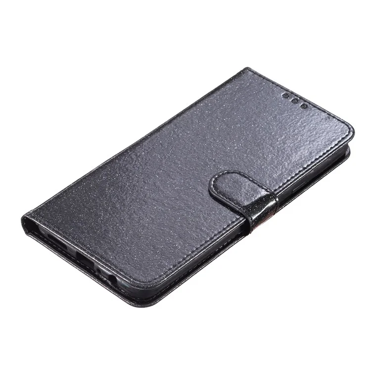 Für Ehre X5b Plus / X5b Brieftasche Hülle Glitzer Anti-Kratzer Leder Handyhülle mit Ständer - Schwarz