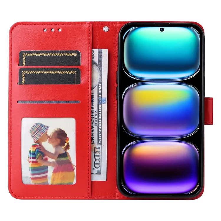 Für Infinix Hot 50 Pro+ 4G Hülle Sonnenblume Prägung Leder Brieftasche Handyhülle - Rot