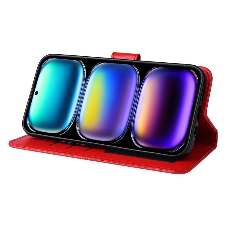 Für Infinix Hot 50 Pro+ 4G Hülle Sonnenblume Prägung Leder Brieftasche Handyhülle - Rot