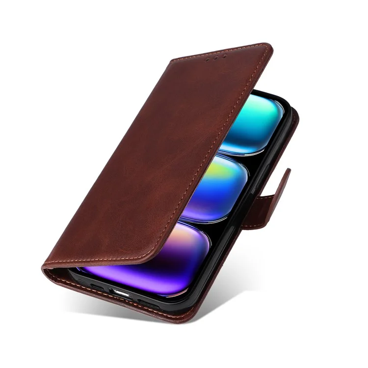 Чехол-книжка из искусственной кожи для Infinix Hot 50 Pro+ 4G - коричневый