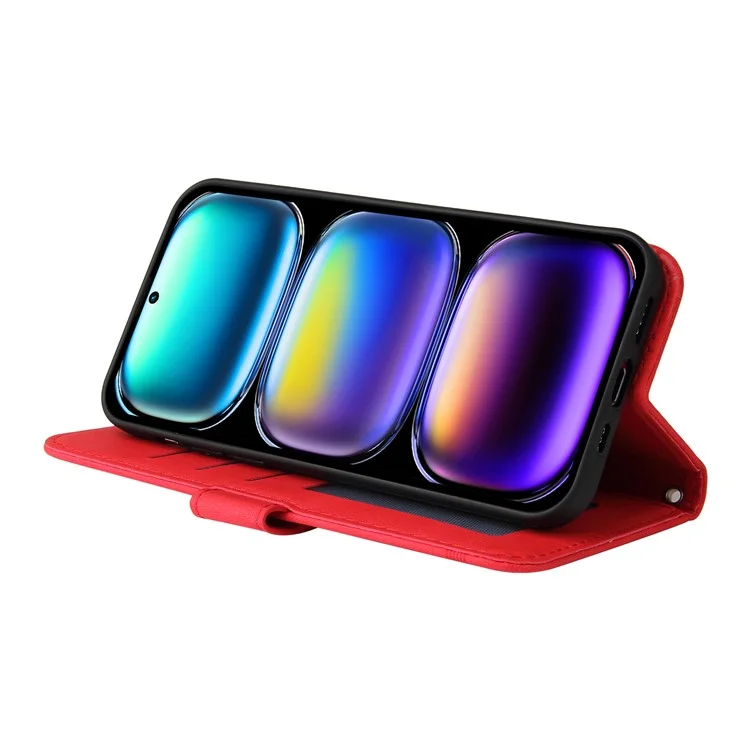 Für Infinix Hot 50 Pro+ 4G Wallet Case Skin Touch Leder Handyhülle Baummuster Hardware - Rot