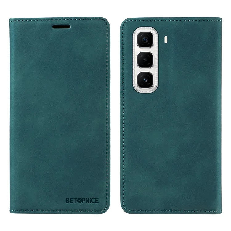 BETOPNICE 003 Leder-Handyhülle mit Ständer für Infinix Hot 50 Pro+ 4G - Grün