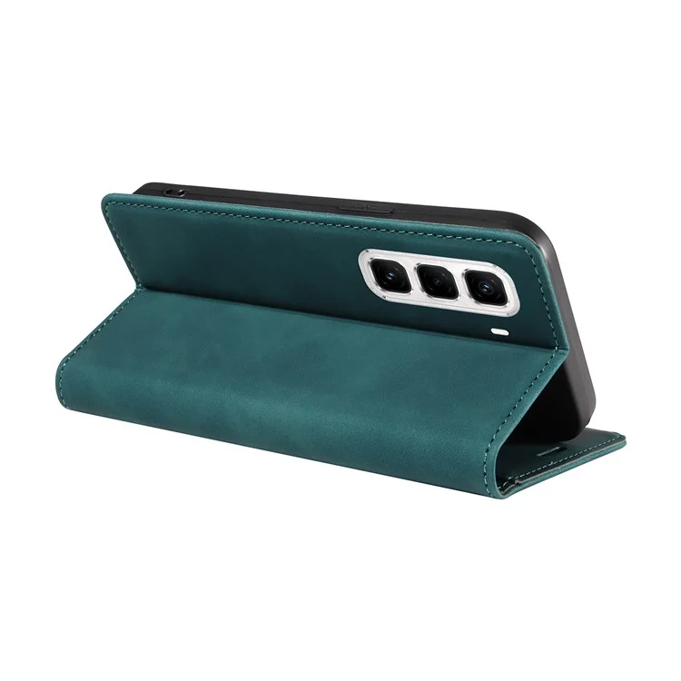BETOPNICE 003 Leder-Handyhülle mit Ständer für Infinix Hot 50 Pro+ 4G - Grün