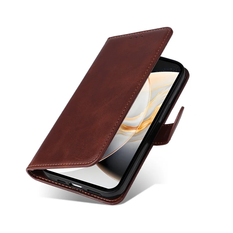Funda de cuero tipo cartera para TECNO Camon 30S Pro 4G / Camon 30S 4G, tapa abatible - Marrón