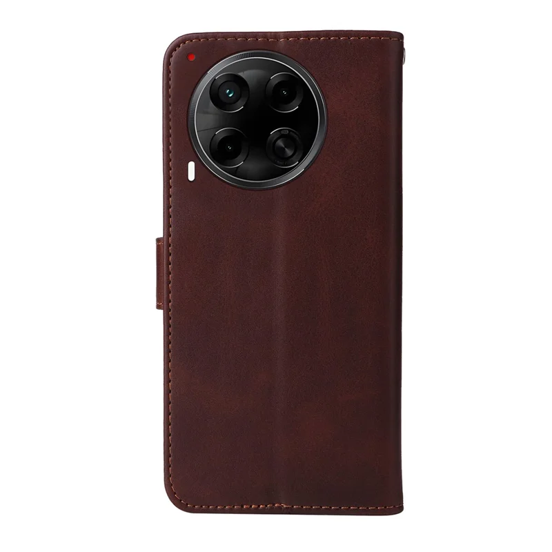 Funda de cuero tipo cartera para TECNO Camon 30S Pro 4G / Camon 30S 4G, tapa abatible - Marrón