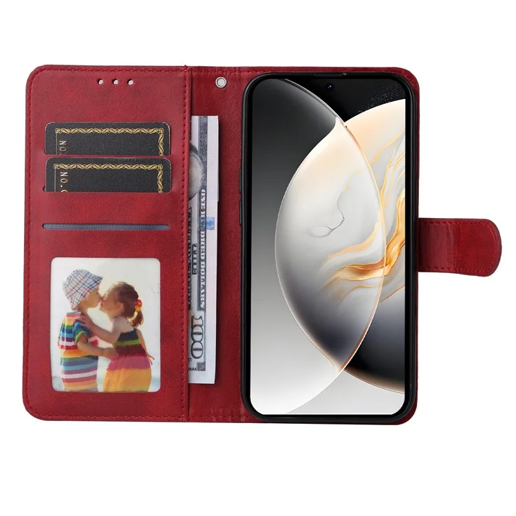 For TECNO Camon 30S Pro 4G / Camon 30S 4G Case Wallet PU Leather Folio Flip Phone Cover - Red