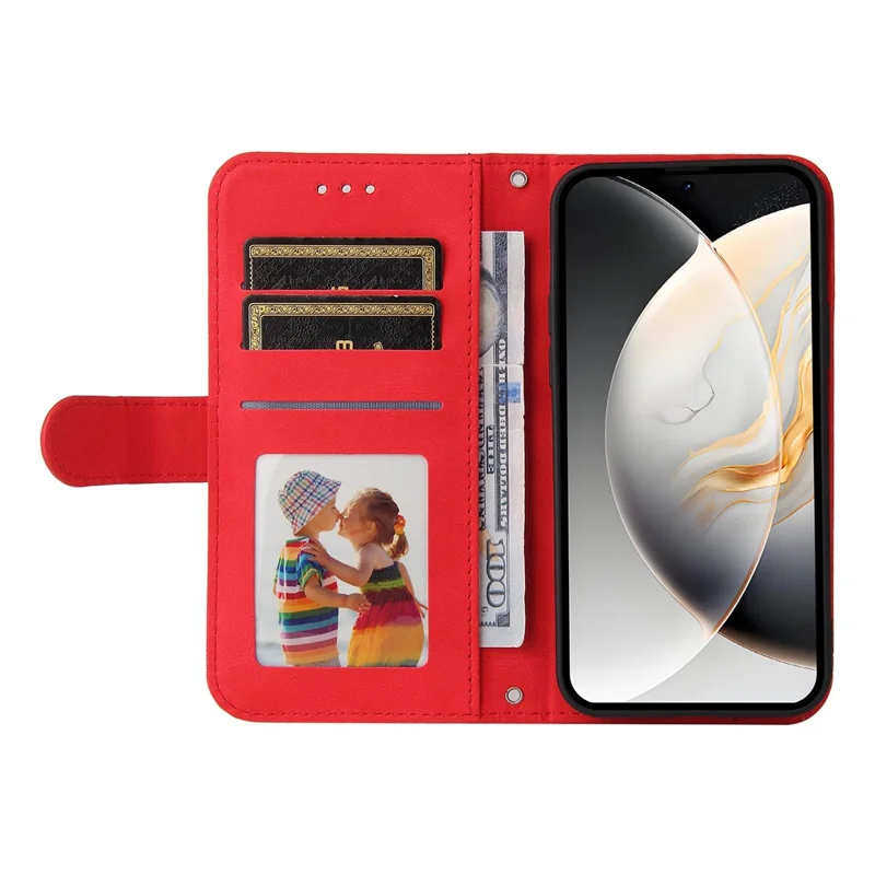 Für TECNO Camon 30S Pro 4G / Camon 30S 4G Brieftasche Hülle Leder Touchscreen Telefonabdeckung Baummuster Hardware - Rot