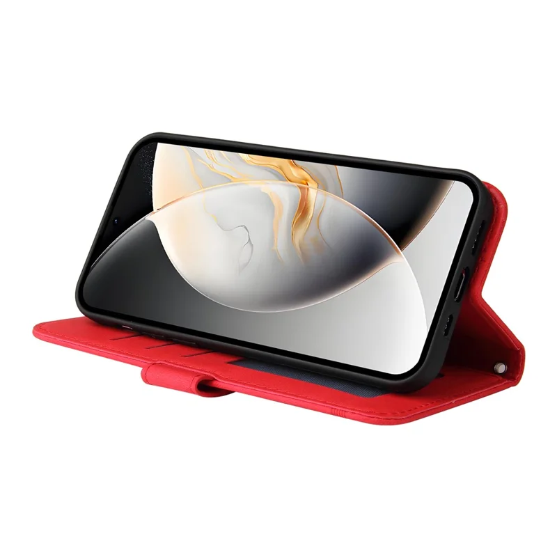 Für TECNO Camon 30S Pro 4G / Camon 30S 4G Brieftasche Hülle Leder Touchscreen Telefonabdeckung Baummuster Hardware - Rot