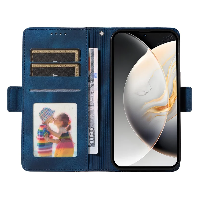 For TECNO Camon 30S Pro 4G / Camon 30S 4G Case PU Leather Phone Cover Rhombus Starry Imprinted - Blue