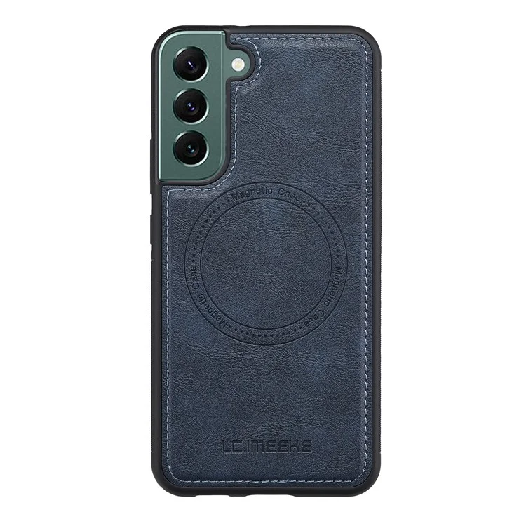 LC.IMEEKE For Samsung Galaxy S21 FE 5G Magnetic Case Compatible with MagSafe Leather TPU Back Cover - Blue