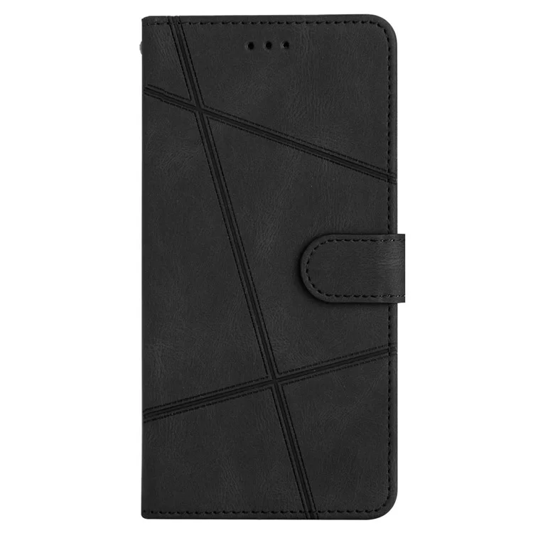 Capa para Samsung Galaxy A26 5G, textura de cavalo maluco, carteira de couro PU, suporte para telefone - Preto