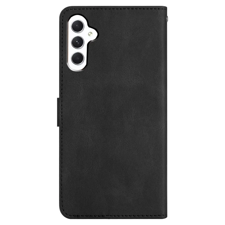 Capa para Samsung Galaxy A26 5G, textura de cavalo maluco, carteira de couro PU, suporte para telefone - Preto