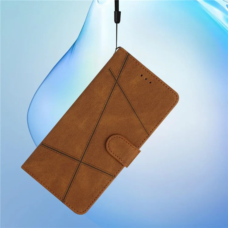 Funda para Motorola Moto G75 5G, textura de caballo loco, cartera de piel sintética con soporte - Marrón