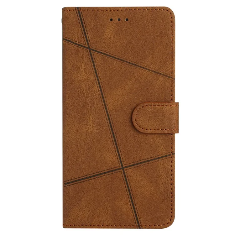 Funda para Motorola Moto G75 5G, textura de caballo loco, cartera de piel sintética con soporte - Marrón