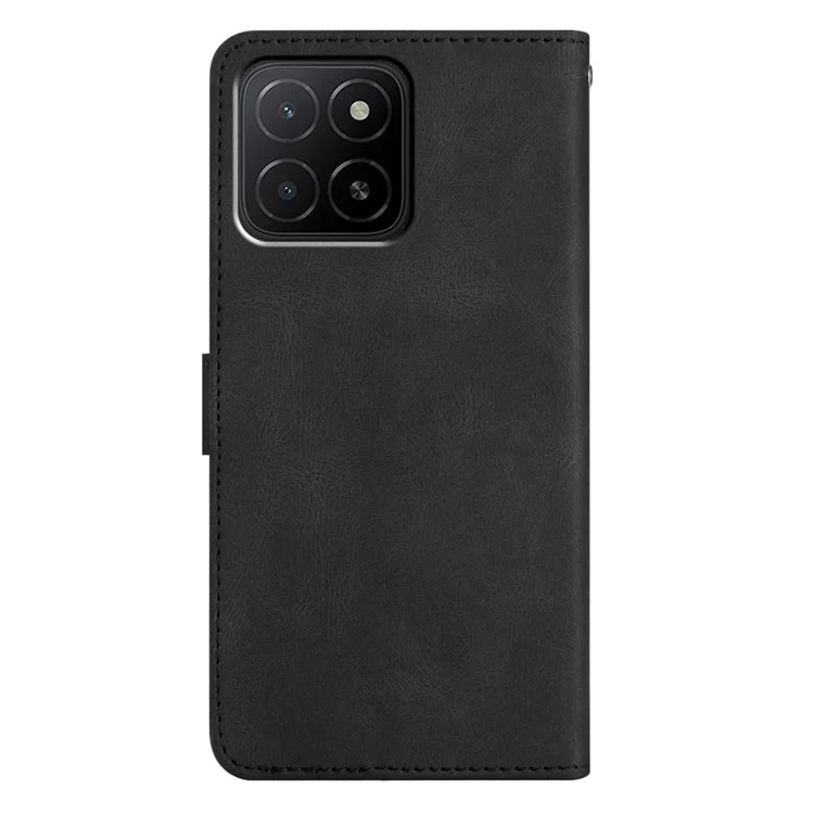 Para Honor X5b Plus / Capa X5b Textura de cavalo louco Capa de carteira de couro PU com suporte - Preto