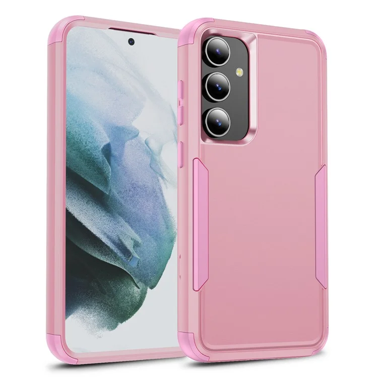 Étui pour Samsung Galaxy S25+ / S24+ 3 en 1 antichoc en TPU et PC - Rose