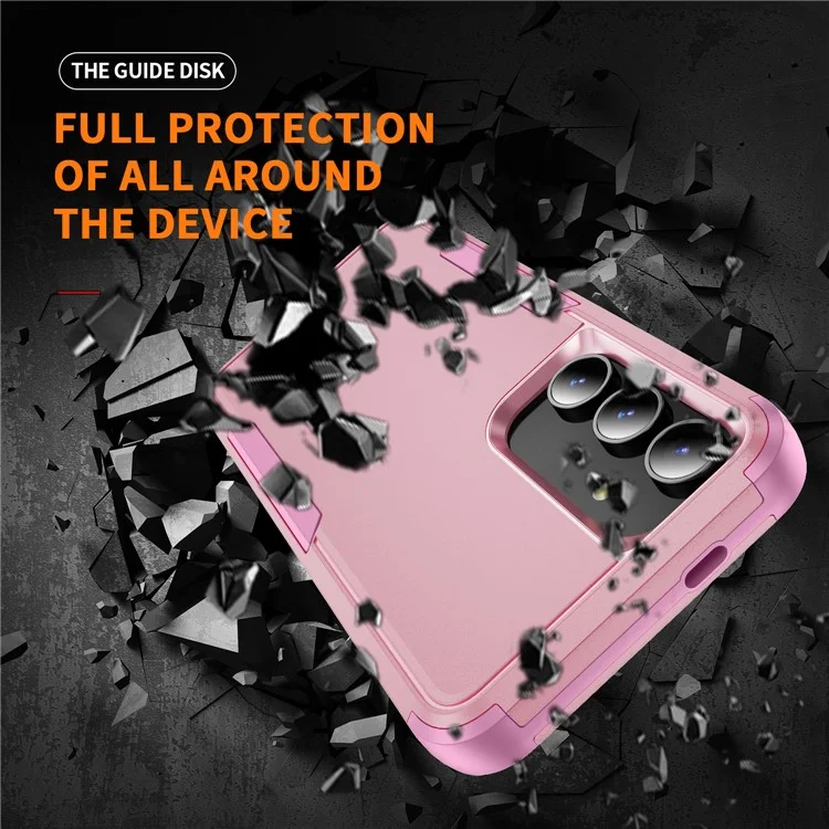 Étui pour Samsung Galaxy S25+ / S24+ 3 en 1 antichoc en TPU et PC - Rose