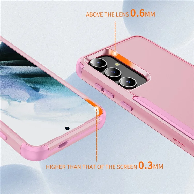 Étui pour Samsung Galaxy S25+ / S24+ 3 en 1 antichoc en TPU et PC - Rose