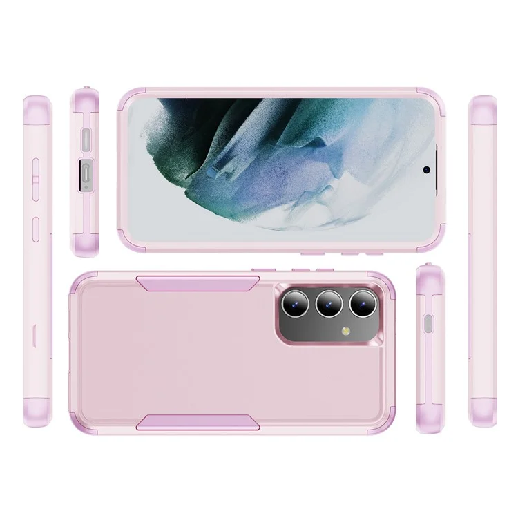 Étui pour Samsung Galaxy S25+ / S24+ 3 en 1 antichoc en TPU et PC - Rose