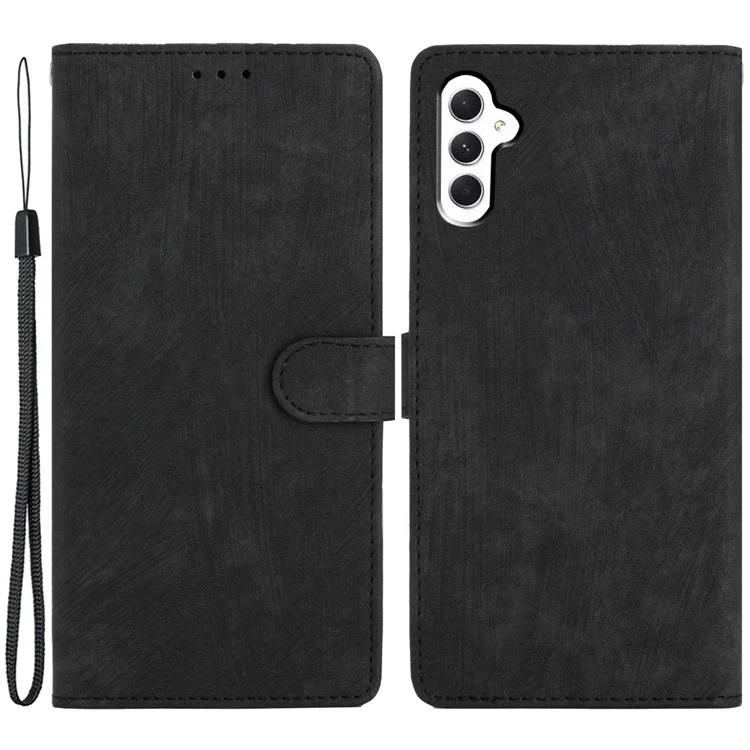 Custodia per Samsung Galaxy A56 5G con slot per schede, pelle PU a contatto con la pelle, cover per telefono con supporto - Nero