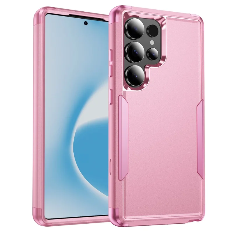 For Samsung Galaxy S25 Ultra Case 3 in 1 Shockproof TPU PC Phone Cover - Pink