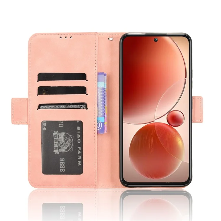 Für itel S25 4G Lederhülle Handytasche mit mehreren Kartenfächern - Pink