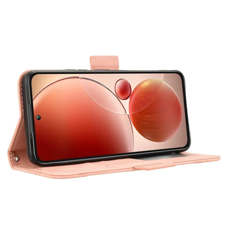 Für itel S25 4G Lederhülle Handytasche mit mehreren Kartenfächern - Pink