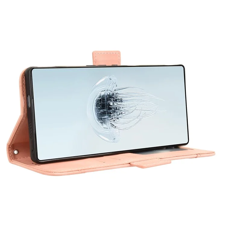Étui en cuir pour ZTE nubia Red Magic 10 Pro+ 5G / 10 Pro 5G avec porte-cartes multiples - Rose