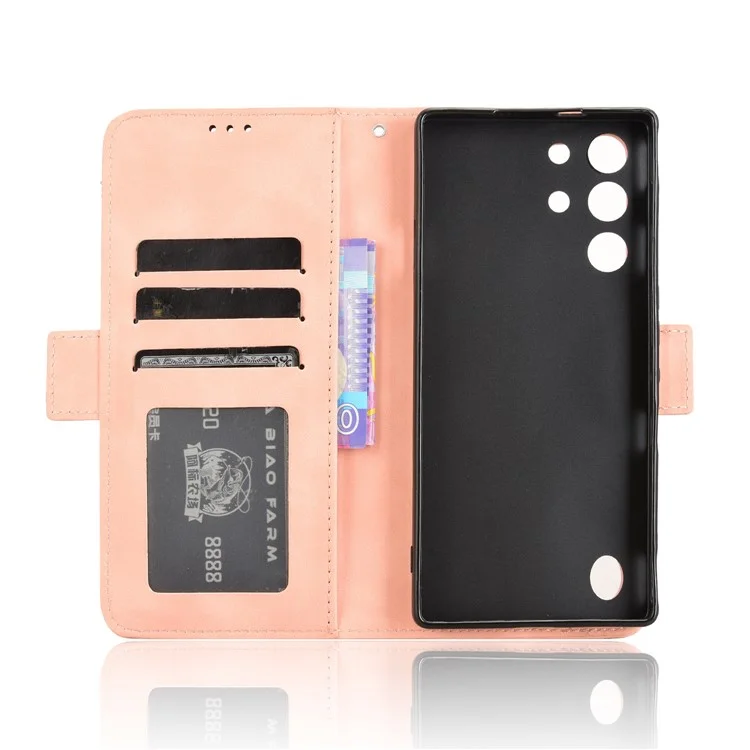 Étui en cuir pour ZTE nubia Red Magic 10 Pro+ 5G / 10 Pro 5G avec porte-cartes multiples - Rose