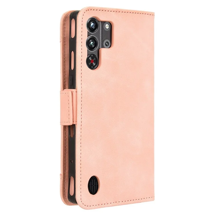Étui en cuir pour ZTE nubia Red Magic 10 Pro+ 5G / 10 Pro 5G avec porte-cartes multiples - Rose