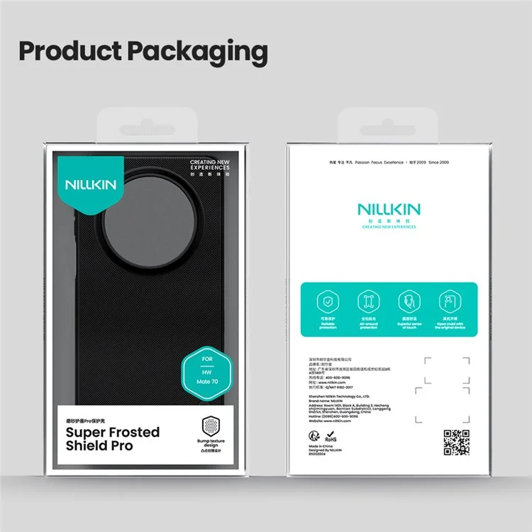 NILLKIN Frosted Shield Pro Hülle für Huawei Mate 70, matte PC+TPU Handyhülle