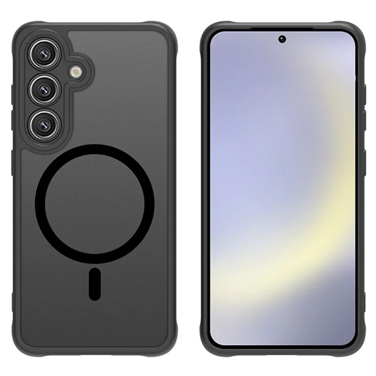 Capa compatível com Samsung Galaxy A16 5G / 4G com MagSafe, pele de toque de PC + capa traseira fosca de TPU com protetor de lente da câmera