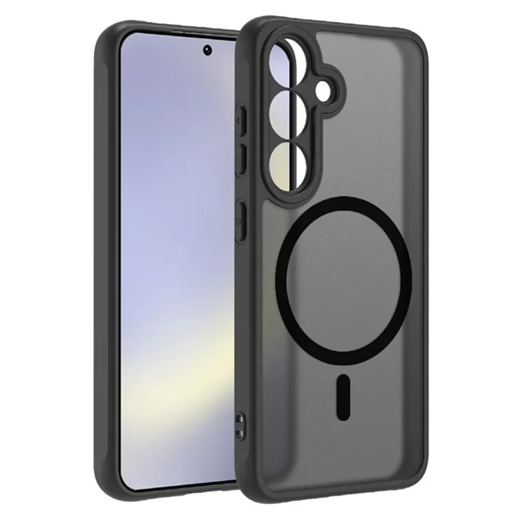 Capa compatível com Samsung Galaxy A16 5G / 4G com MagSafe, pele de toque de PC + capa traseira fosca de TPU com protetor de lente da câmera