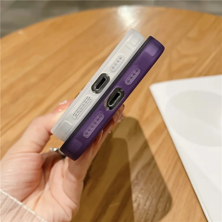 Funda para Samsung Galaxy A36 5G, cubierta de teléfono de TPU transparente con protector de lente de cámara y pegatina brillante - Morado transparente