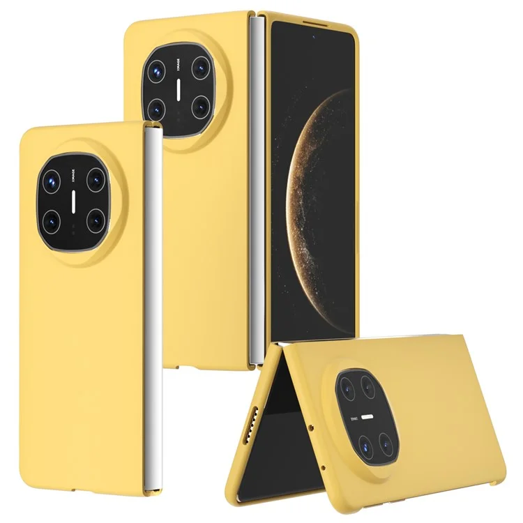 For Huawei Mate X6 Case Skin-Touch Texture Hard PC Folding Phone Cover - Yellow